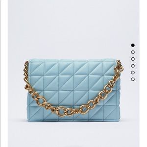 Zara Quilted Chain Strap Shoulder Bag